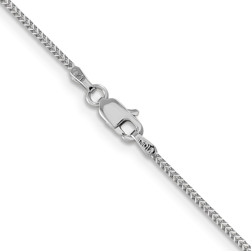 14K White Gold 24 inch .9mm Franco with Lobster Clasp Chain