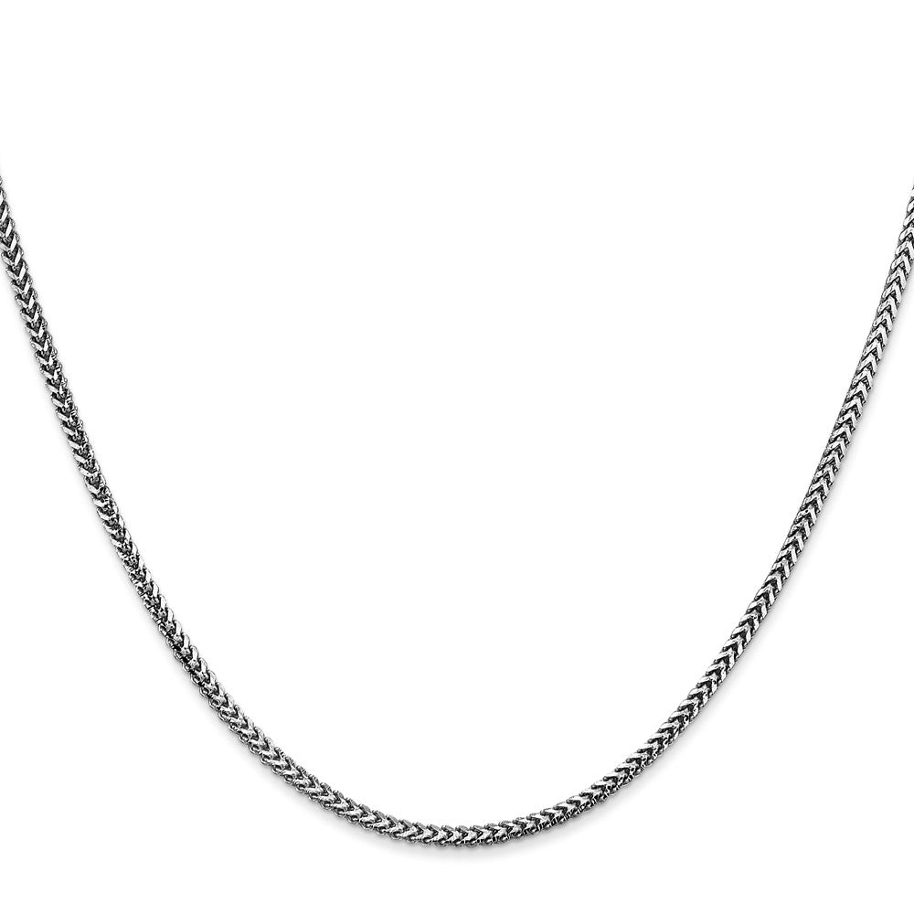 14K White Gold 22 inch 1.5mm Franco with Lobster Clasp Chain