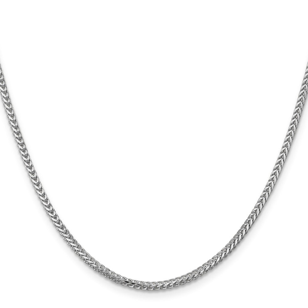 14K White Gold 18 inch 2mm Franco with Lobster Clasp Chain