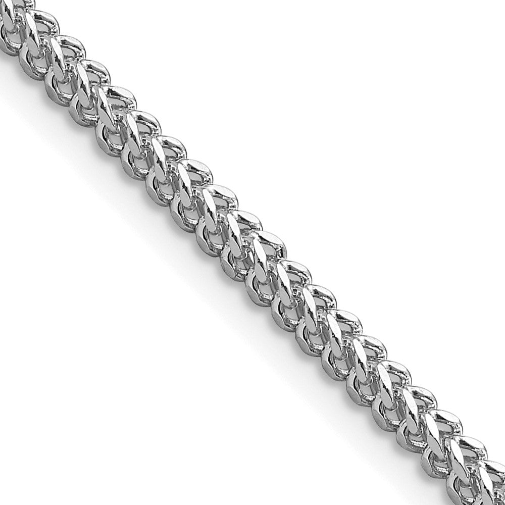 14K White Gold 24 inch 2.3mm Franco with Lobster Clasp Chain