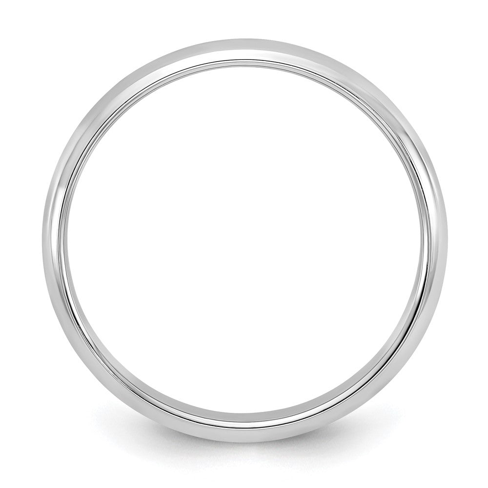 14k White Gold 3mm Half-Round Wedding Band Size 7