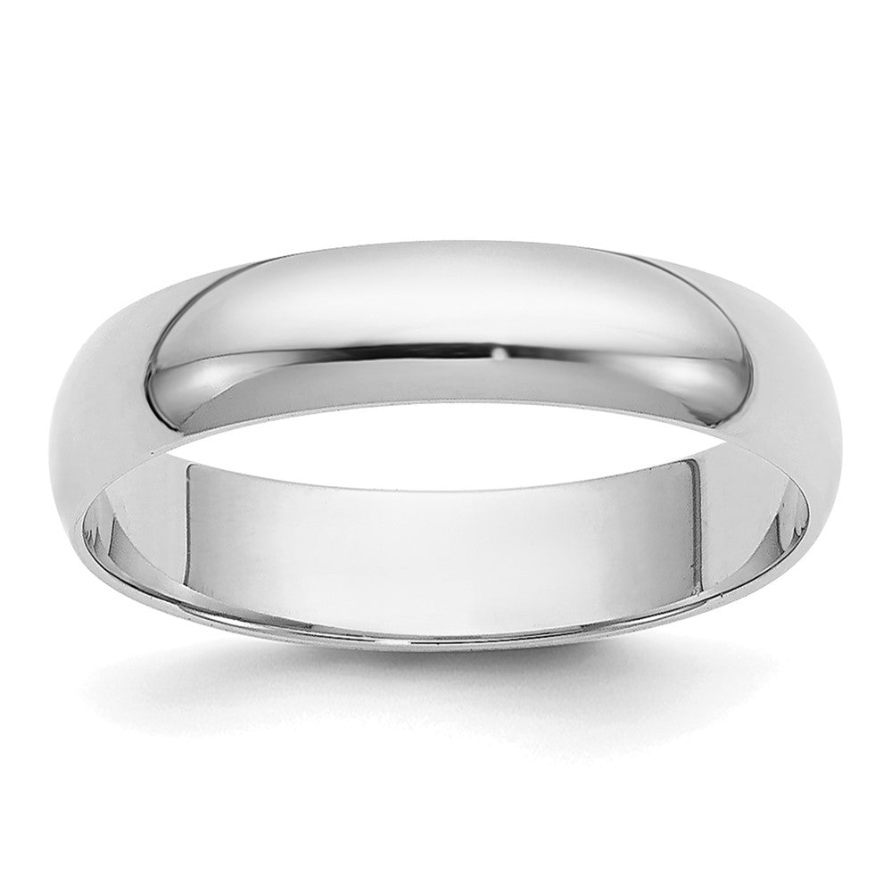 14k White Gold 4mm Half Round Wedding Band Size 12.5