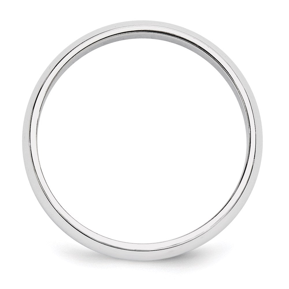 14k White Gold 5mm Half Round Wedding Band Size 12.5