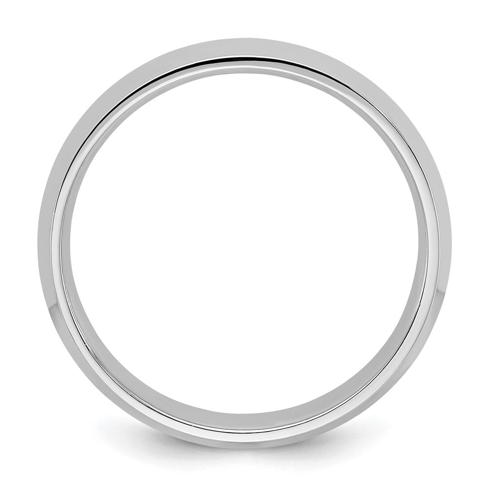 14k White Gold 4mm Knife Edge Comfort Fit Wedding Band Size 6