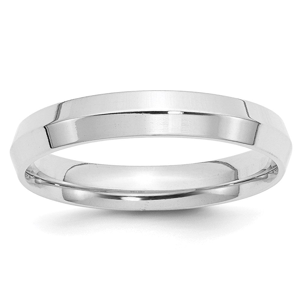 14k White Gold 4mm Knife Edge Comfort Fit Wedding Band Size 12.5