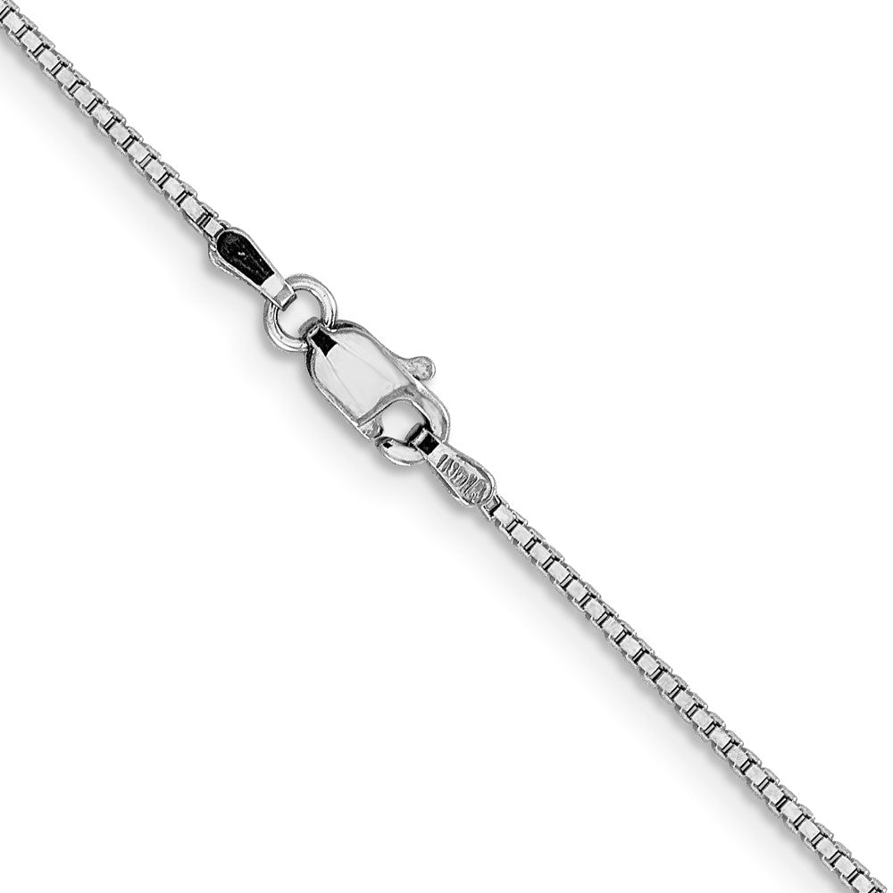14K White Gold 26 inch 1.05mm Box with Lobster Clasp Chain