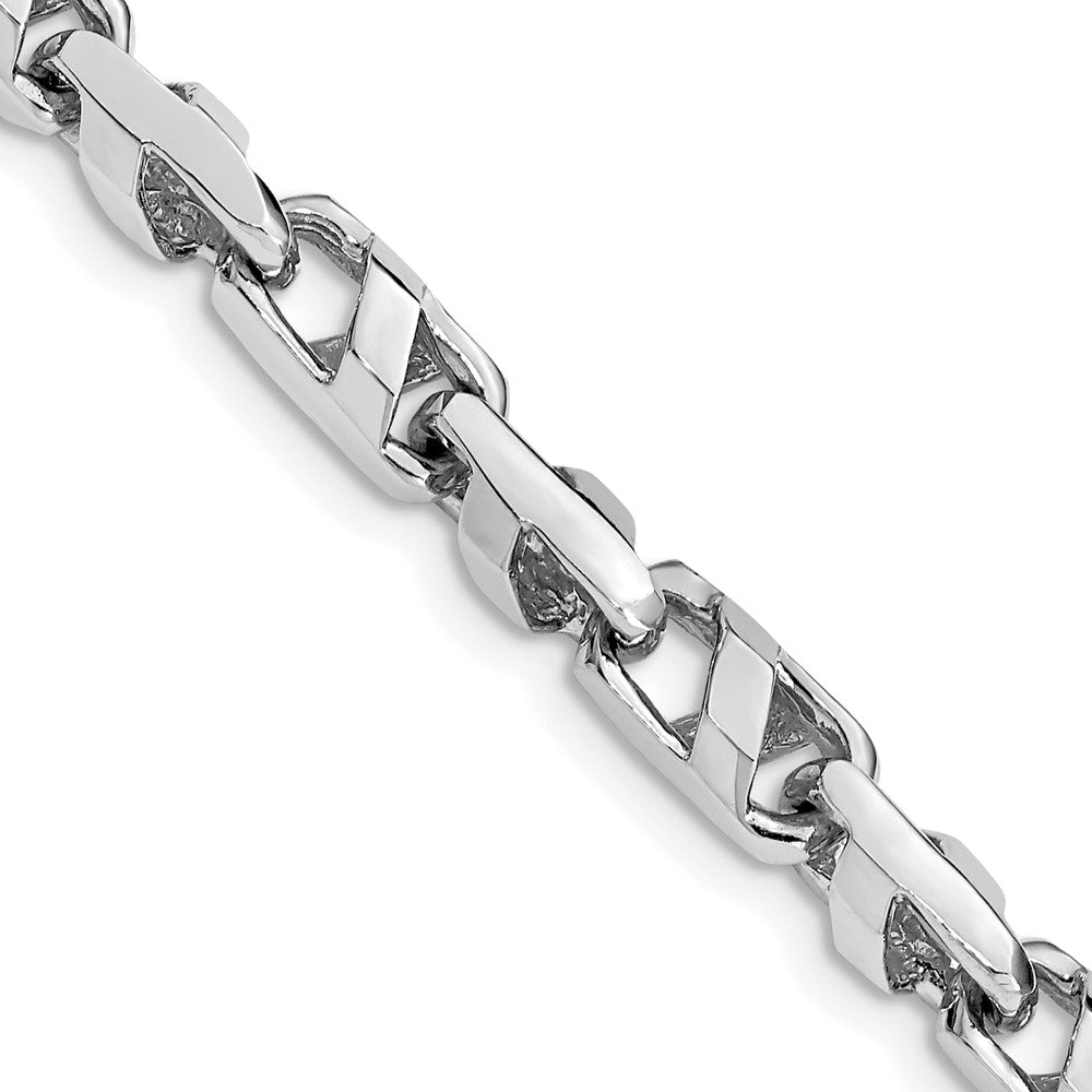 14K White Gold 18 inch 5.5mm Fancy Link with Fancy Lobster Clasp Chain