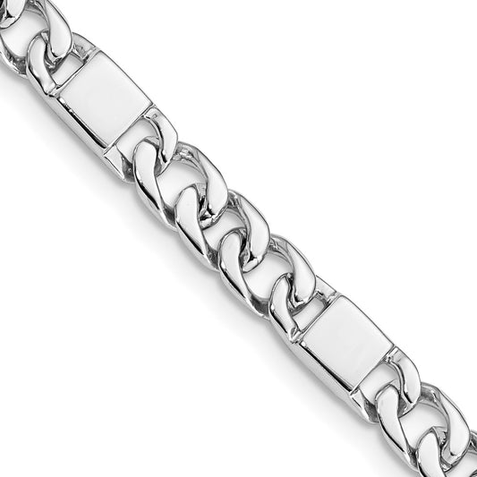 14k White Gold 18 inch 5.6mm Hand Polished Fancy Link with Fancy Lobster Clasp Chain