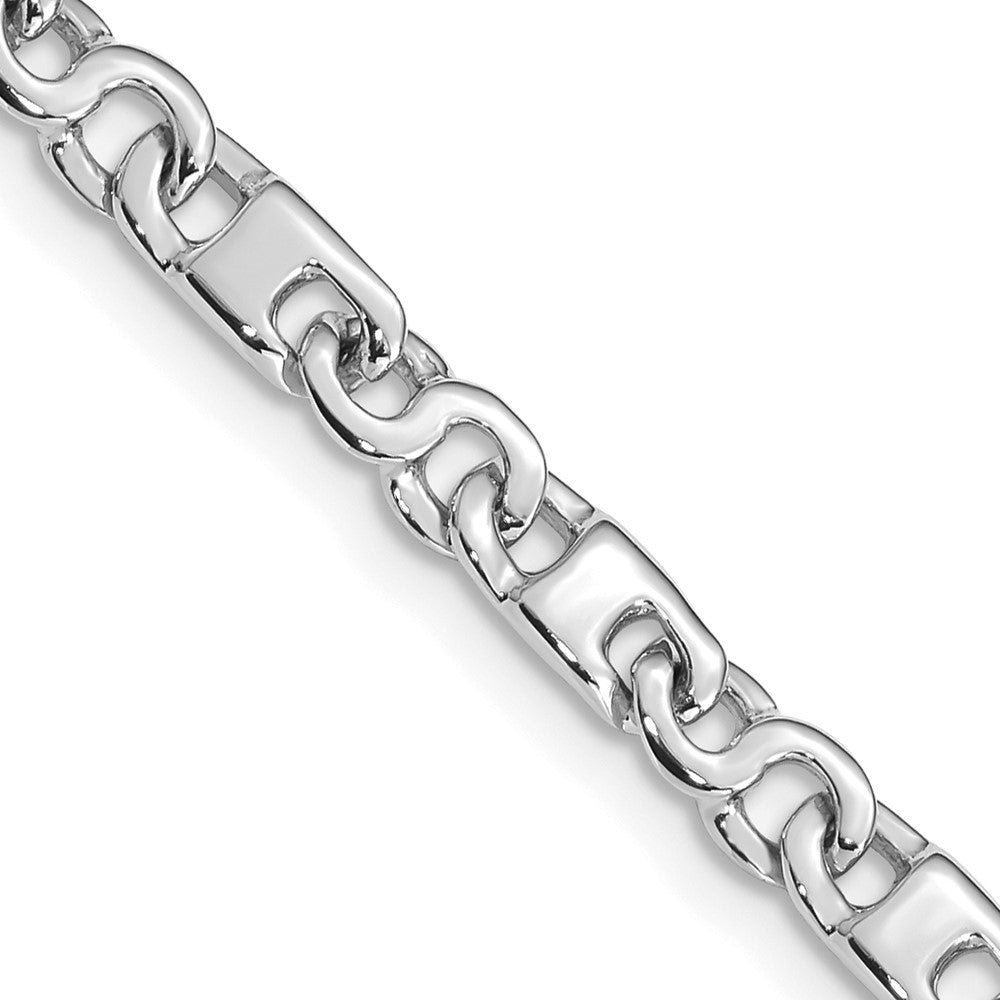 14K White Gold 20 inch 4.4mm Hand Polished Fancy Link with Fancy Lobster Clasp Chain