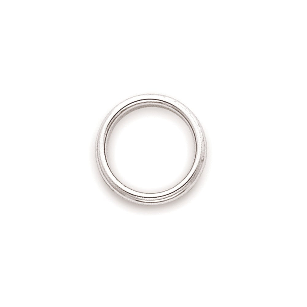 14k White Gold 3mm Milgrain Half Round Wedding Band Size 14