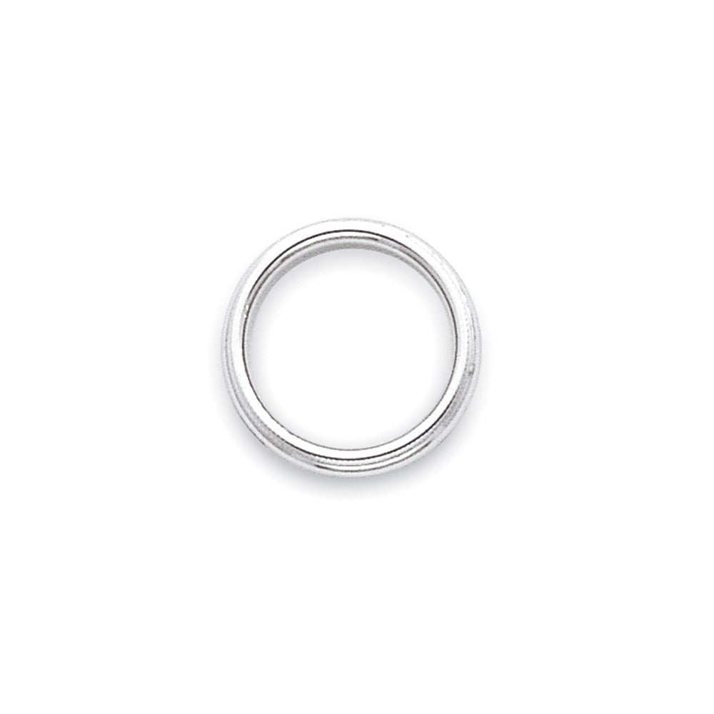 14k White Gold 3mm Milgrain Half Round Wedding Band Size 10
