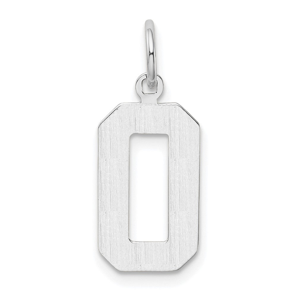 14kw  Medium Polished Number 0 Charm