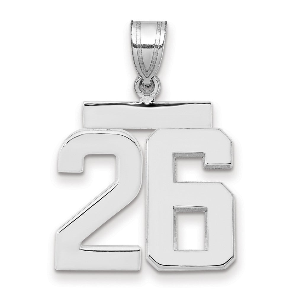 14kw Medium Polished Number 26 Charm