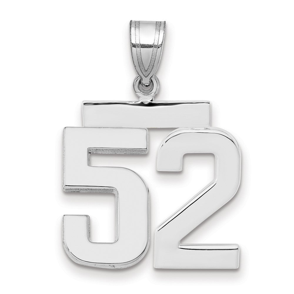 14kw Medium Polished Number 52 Charm