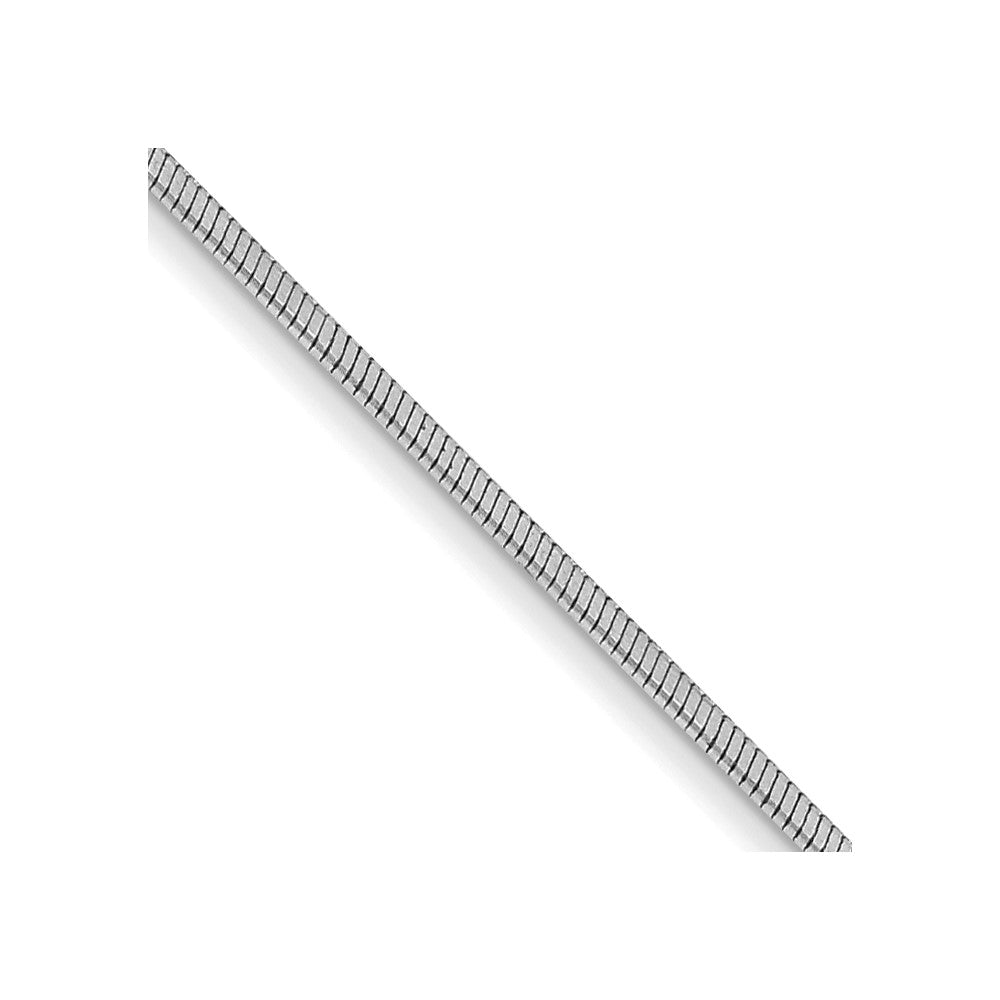 14K White Gold 18 inch .6mm Octagonal Snake with Lobster Clasp Chain