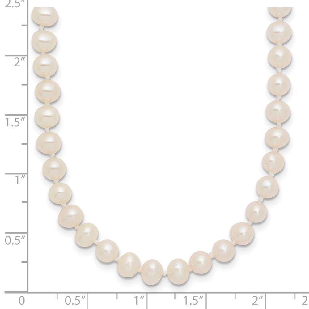 14k 4-5mm White Near-Round Freshwater Cultured Pearl 20 inch Necklace