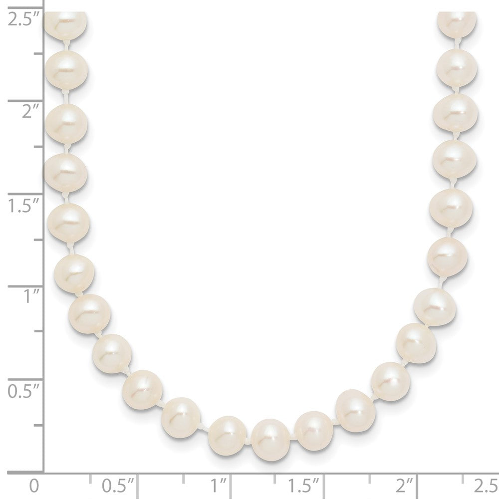 14k 5-6mm White Near-Round Freshwater Cultured Pearl 20 inch Necklace