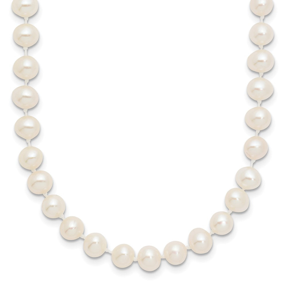 14k 5-6mm White Near-Round Freshwater Cultured Pearl 20 inch Necklace