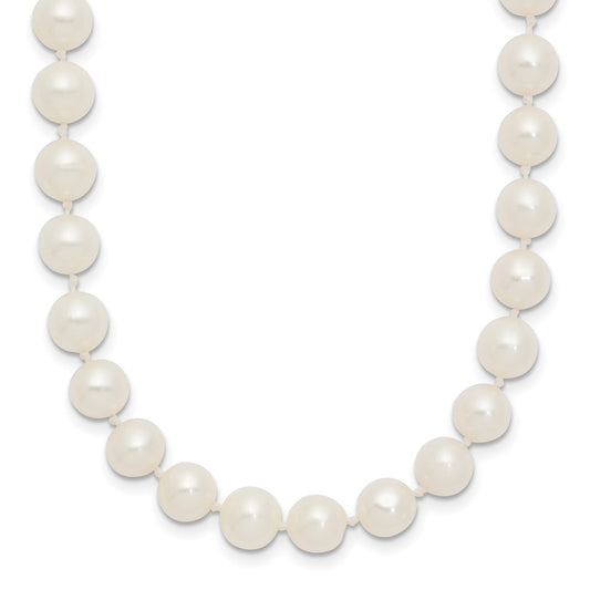 14k 6-7mm White Near-Round Freshwater Cultured Pearl 28 inch Necklace
