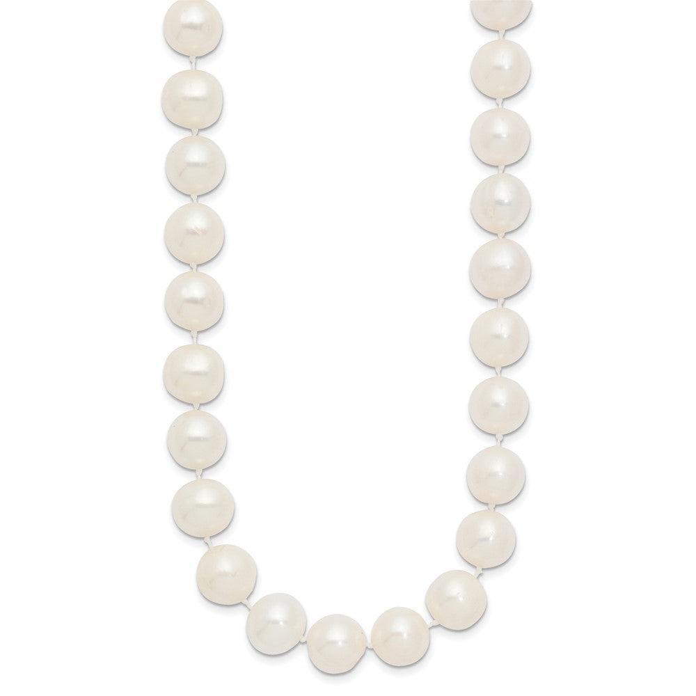 14k 10-11mm White Near-Round Freshwater Cultured Pearl 18 inch Necklace
