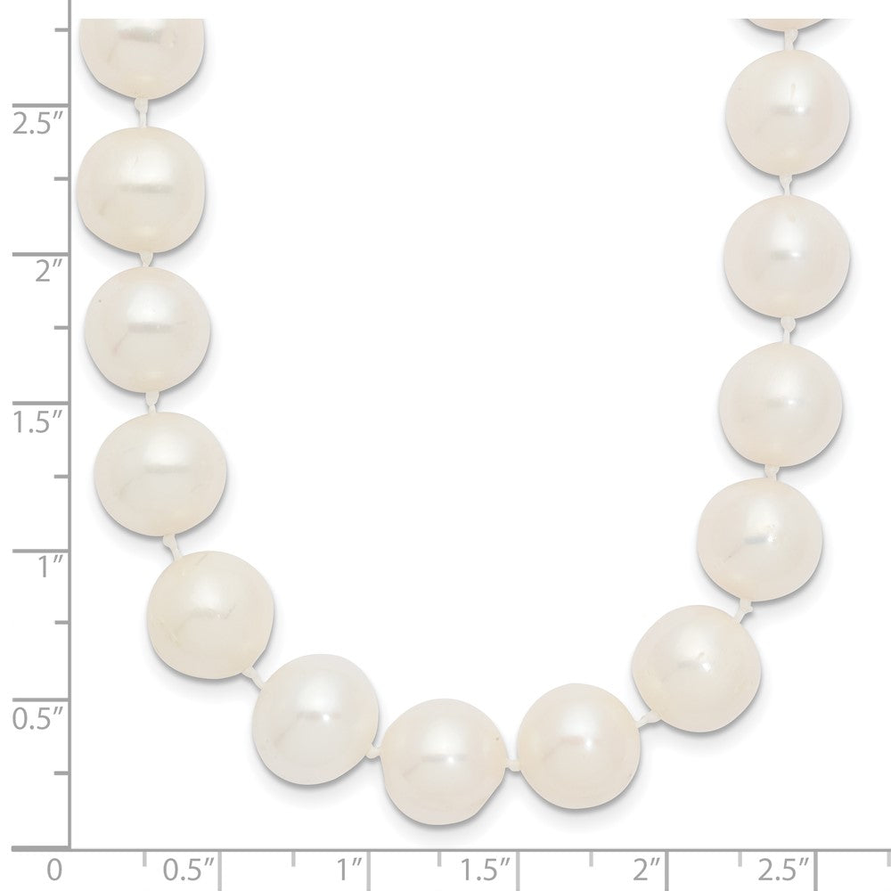 14k 10-11mm White Near-Round Freshwater Cultured Pearl 18 inch Necklace