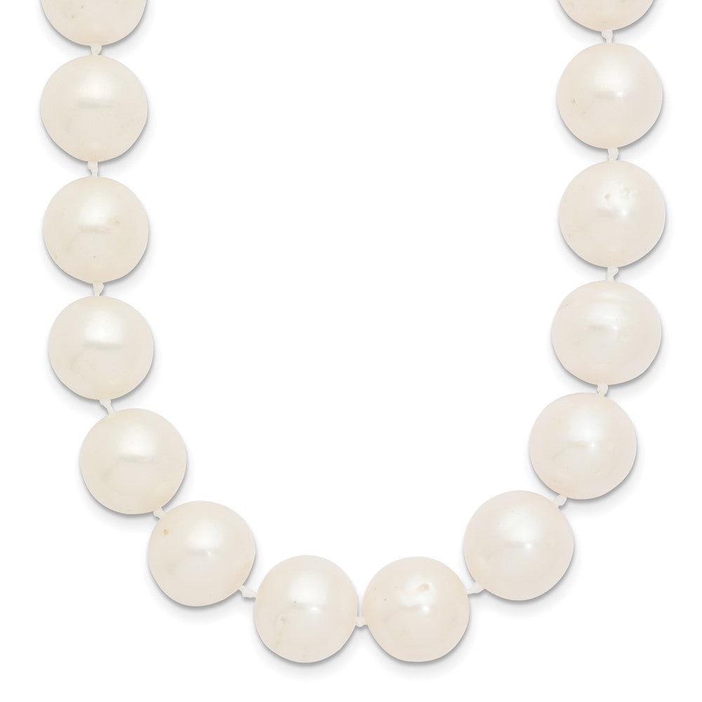 14k 11-12mm White Near-Round Freshwater Cultured Pearl 18 inch Necklace