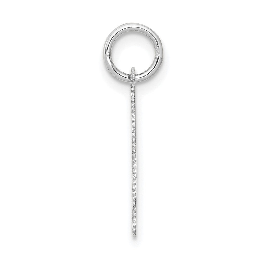 14k White Gold Medium Satin Number 4 Charm