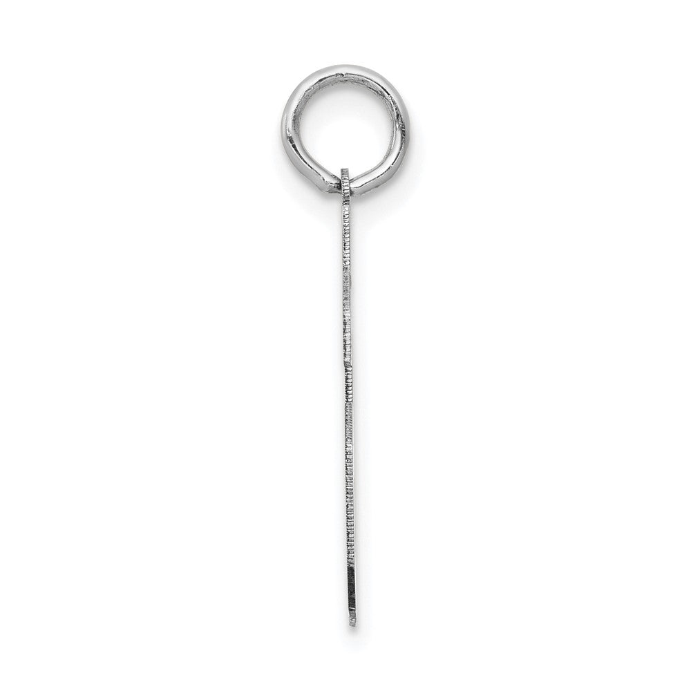 14k White Gold Medium Satin Number 46 Charm