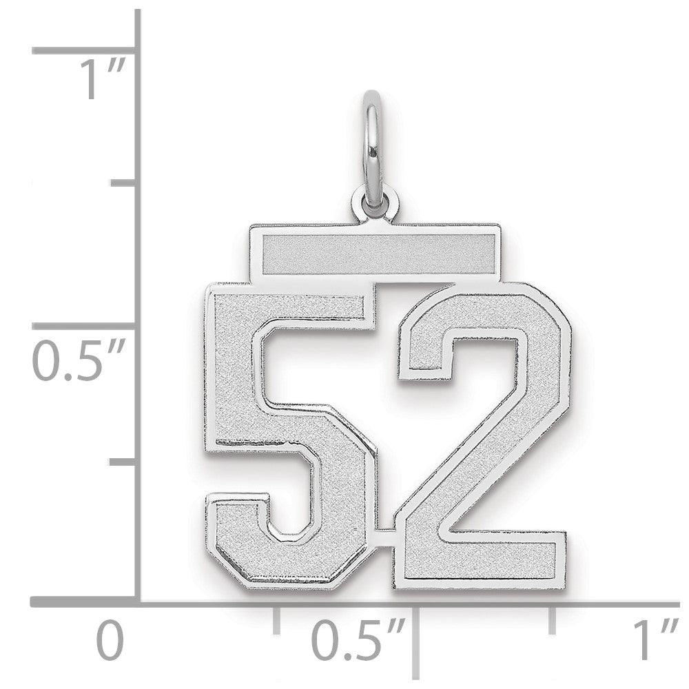 14kw Medium Satin Number 52 Charm