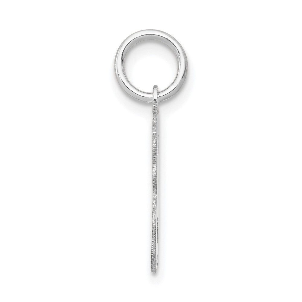 14k White Gold Small Satin Number 3 Charm