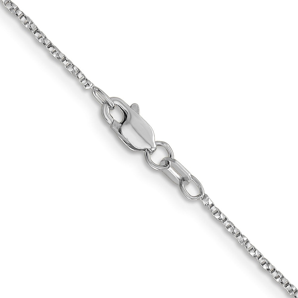 14K White Gold 16 inch .95mm Twisted Box with Lobster Clasp Chain