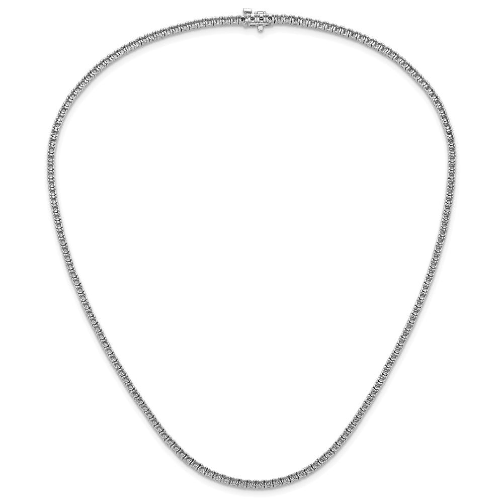 14k White Gold 2.2mm 163 stone Necklace Mounting