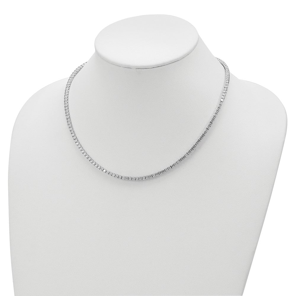 14k White Gold AA Diamond Necklace