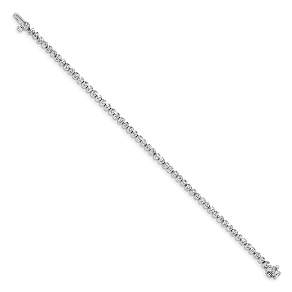 14k White Gold A Diamond Tennis Bracelet