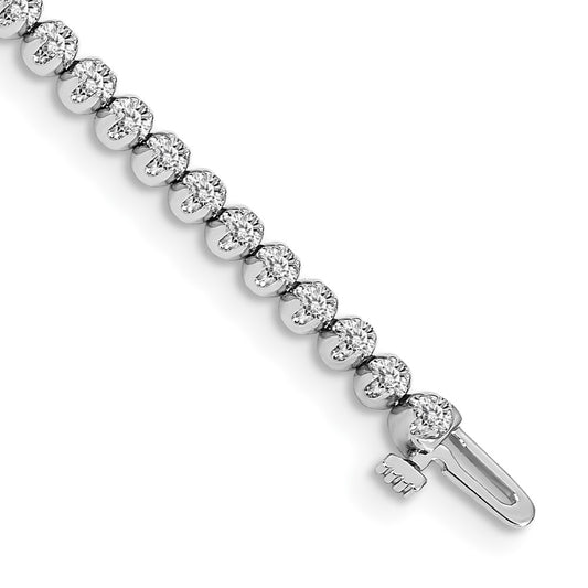 14k White Gold AA Diamond Tennis Bracelet