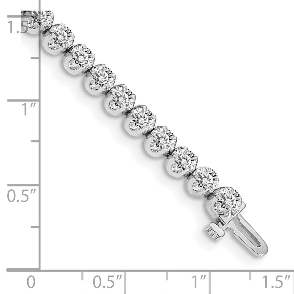 14k White Gold AAA Diamond Tennis Bracelet