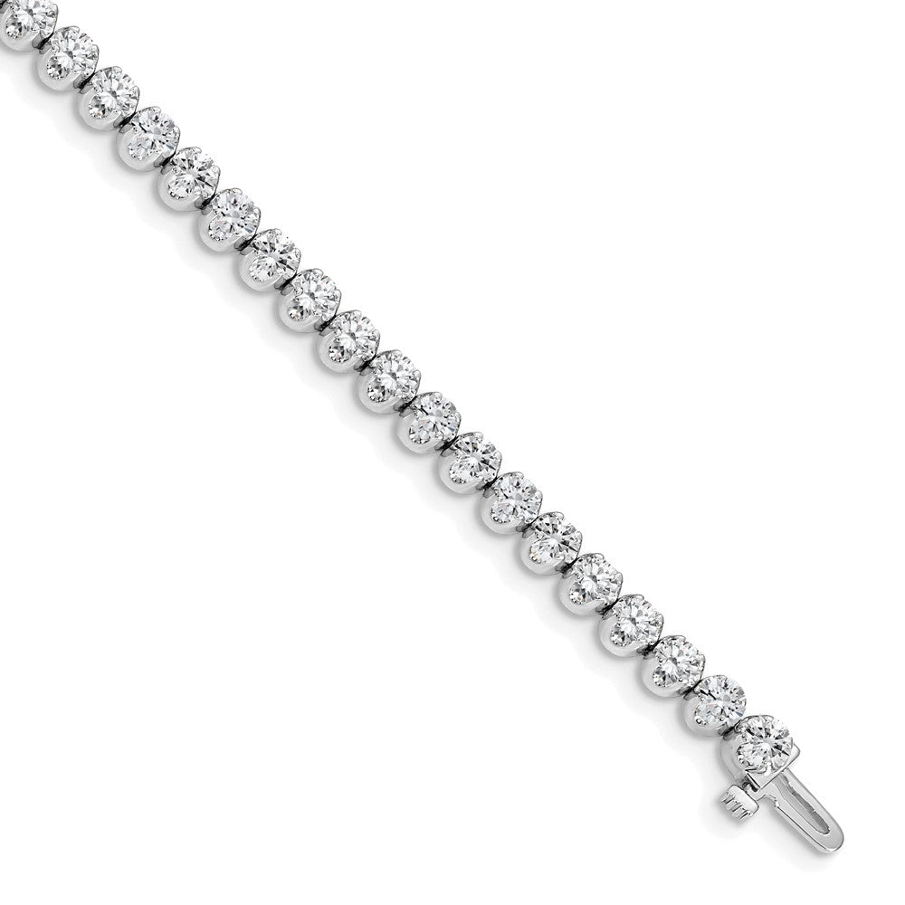 14k White Gold AAA Diamond Tennis Bracelet