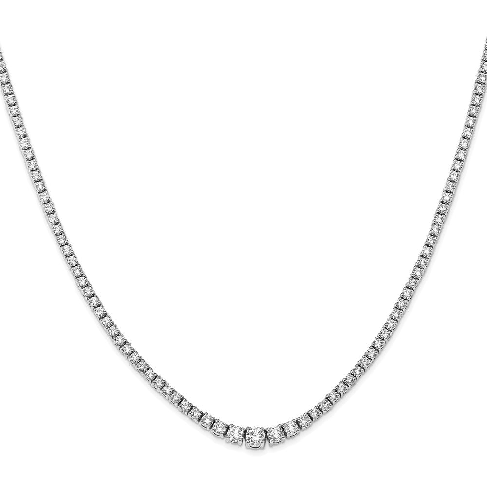 14k White Gold Graduating A Diamond 16in Necklace