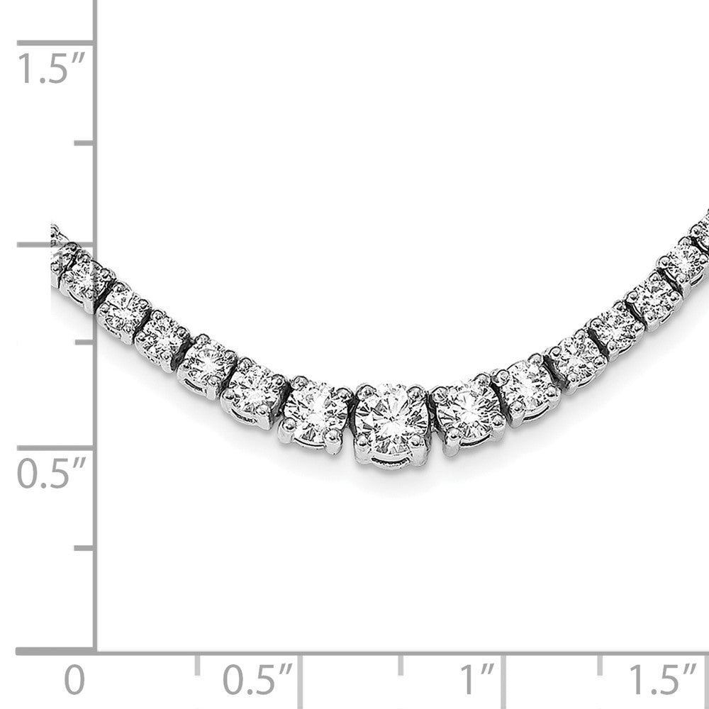14k White Gold Graduating AAA Diamond 16in Necklace