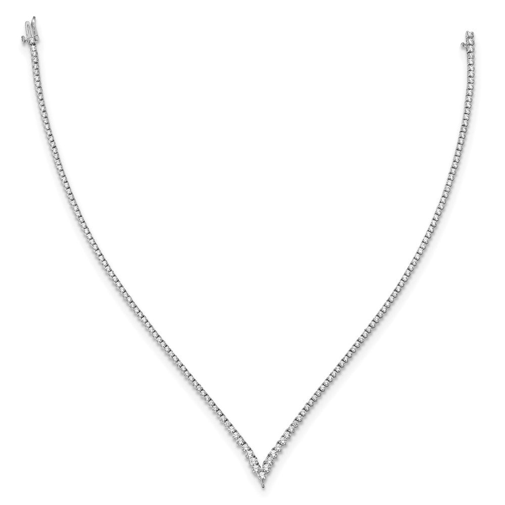 14K White Gold 9.29ct w/ Jump Ring & No Pendant Diamond Necklace Mounting