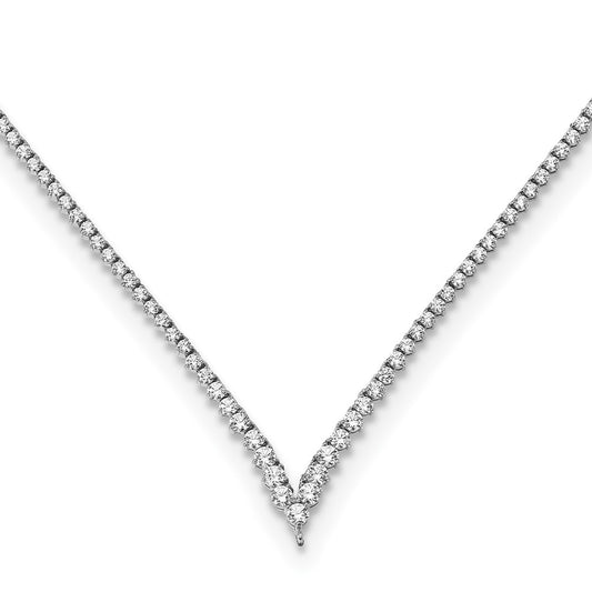 14K White Gold 9.29ct w/ Jump Ring & No Pendant Diamond Necklace Mounting