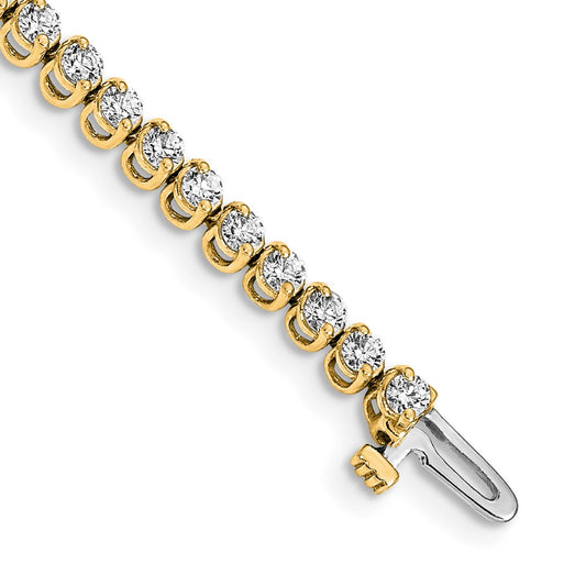 14k 2.3mm Round 2-prong VS Diamond Bracelet