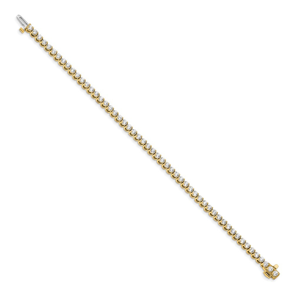14k 2.7mm Round 2-prong AAA Diamond Bracelet
