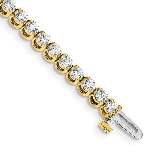 14k 2.7mm Round 2-prong A Diamond Bracelet