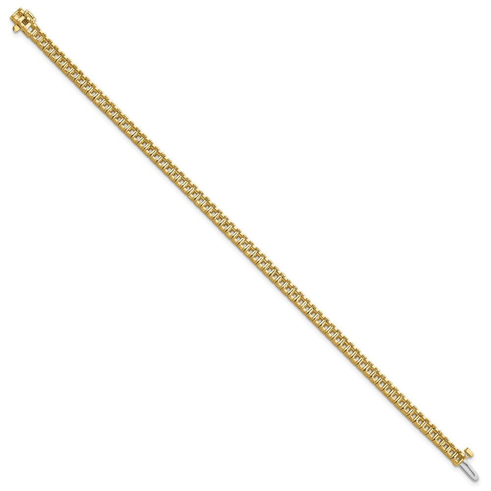 14k Yellow Gold 2.25mm Princess 5ct Diamond Tennis Bracelet Mounting