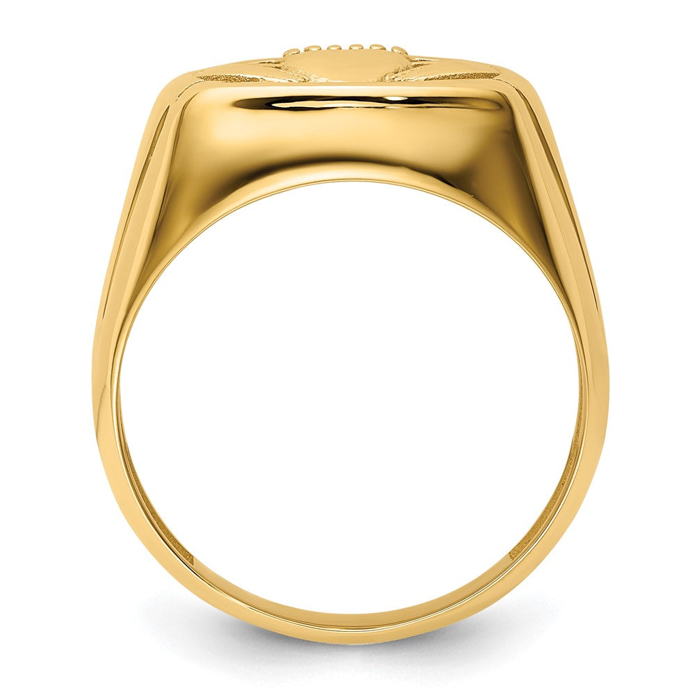 14k Yellow Gold Men's Claddagh Ring Mounting