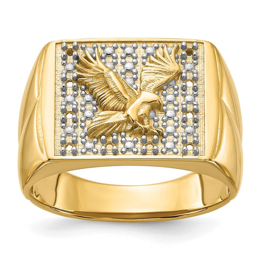 14k Yellow Gold Men's Eagle Ring Mounting