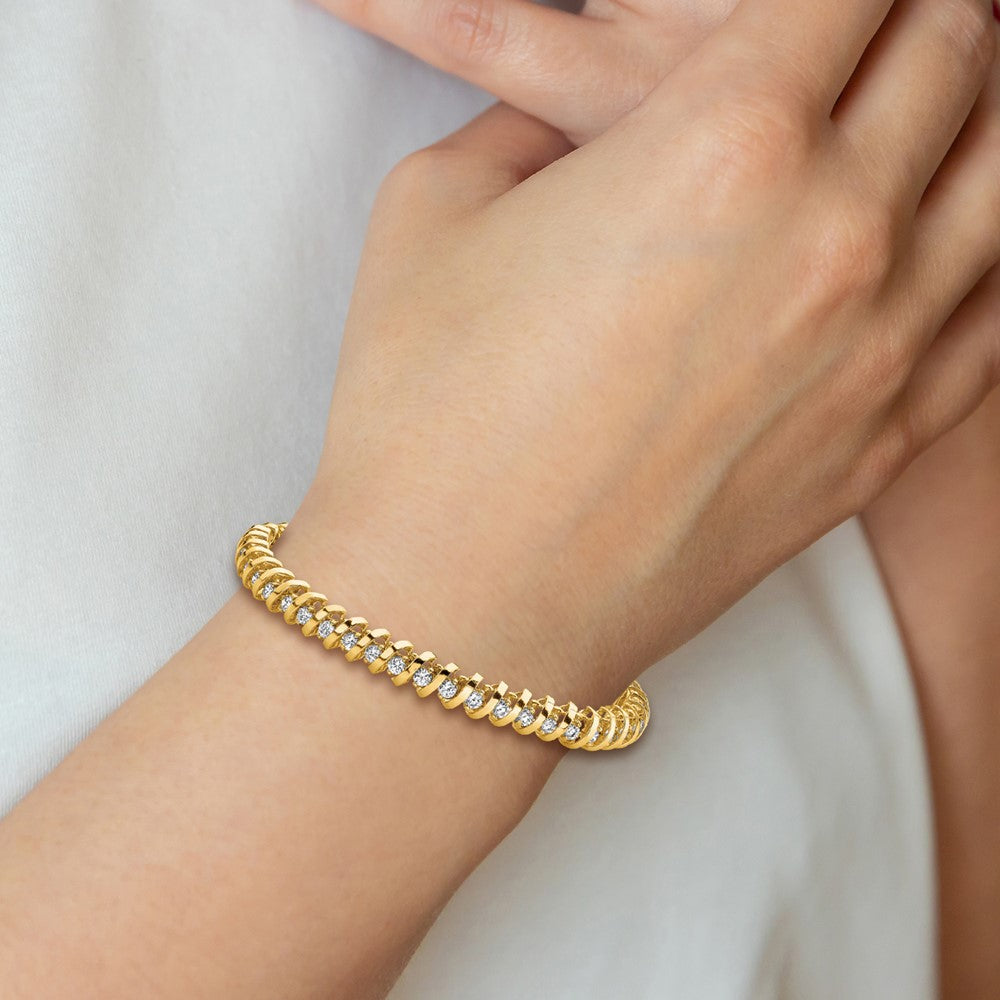 14k AA Diamond Tennis Bracelet