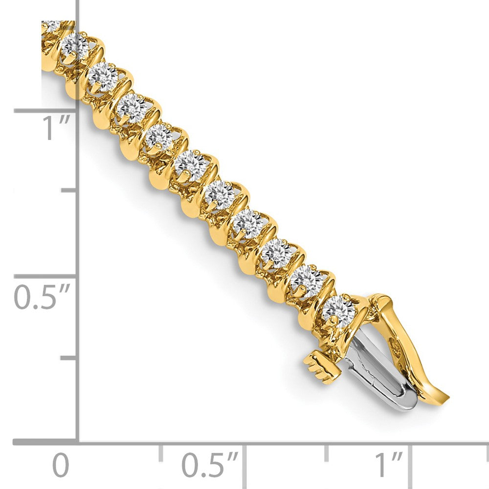 14k Yellow Gold 1.6mm Diamond Tennis Bracelet Mounting