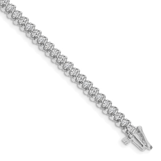14k White Gold 1.9mm Tennis Bracelet Mounting